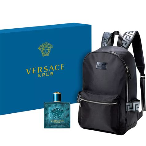 versace aftershave with bag.